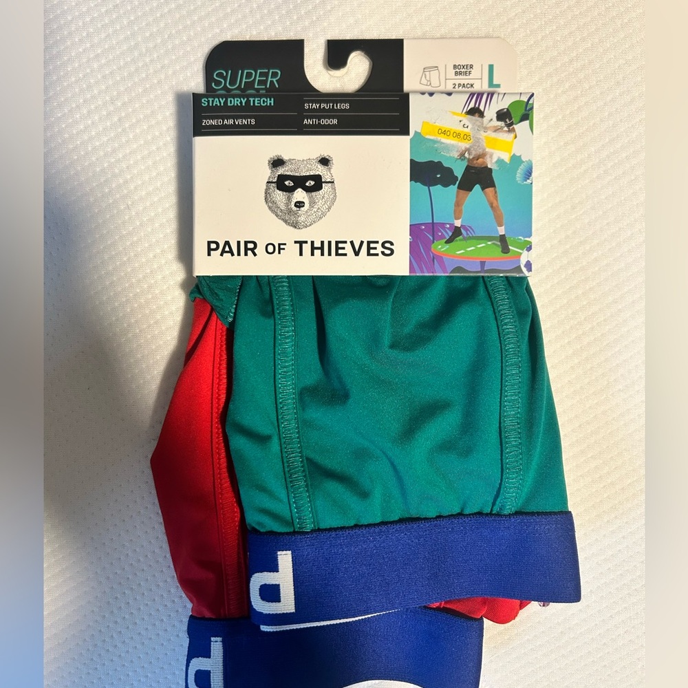 PAIR OF THIEVES BOXER BRIEFS NWT - Red and Green 2 Pack